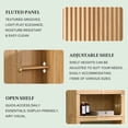 thumbnail image 5 of Aitjunz Over the Toilet Storage Cabinet, Modern Bathroom Organizer with 2 Fluted Doors, Adjustable Shelf and Open Storage Shelf, Freestanding Space Saver Cabinet for Small Bathroom, 5 of 7