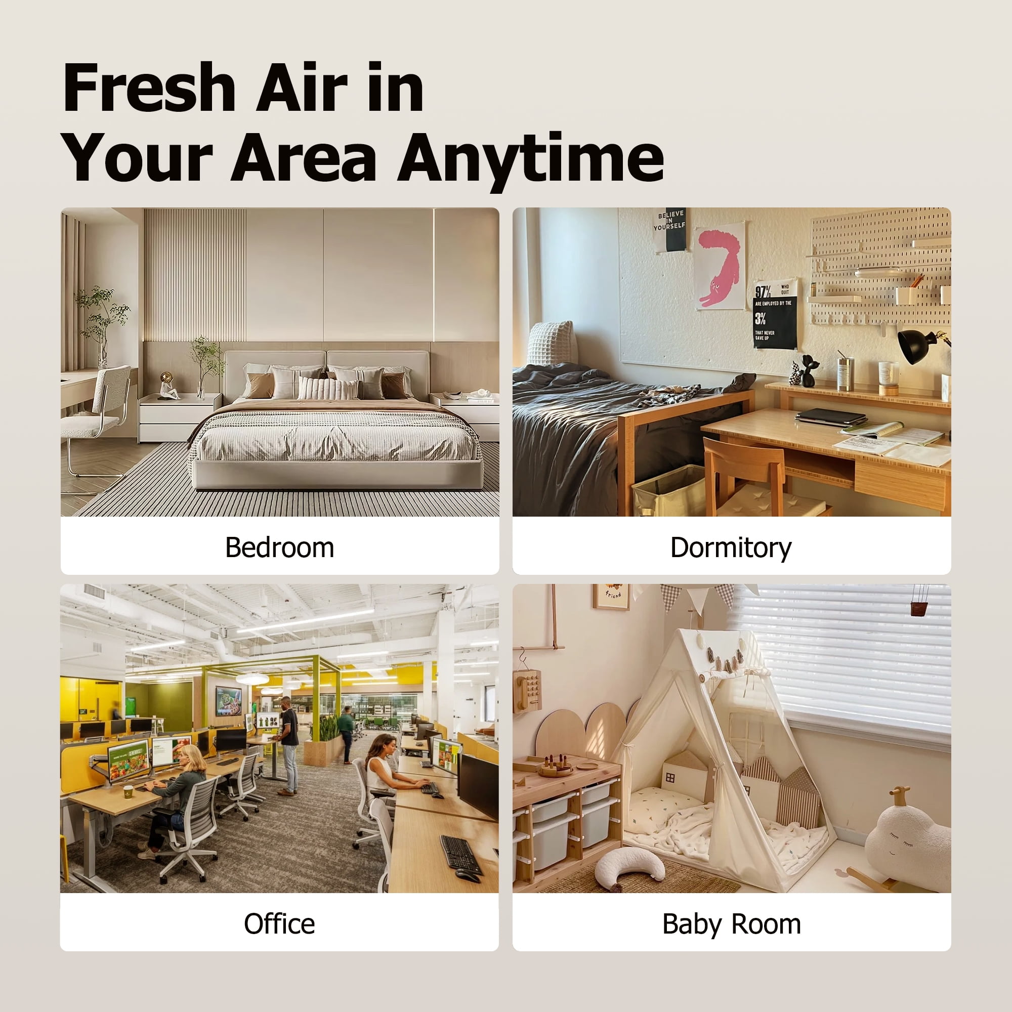 MORENTO Air Purifiers with Hepa Filter for Home Bedroom Large Room, Remove 99.97% Dust up to 450 Sqft, White, 2 Pack