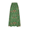 thumbnail image 4 of Mqqzkk Womens Plus Size Skirt Flower Graphic Print Midi Skirts Long Pleated High Waisted A Line Skirts With Side Pockets, 4 of 5