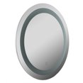 Round LED Wall Mounted Bathroom Mirror with Dimmable Touch Dimmer