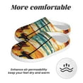 thumbnail image 6 of Fotbe Beach Umbrella Sunset Pattern Women's Fuzzy Curly Fur Memory Foam Loafer Slippers Indoor Outdoor Slippers Winter Home Shoes-42/43, 6 of 7