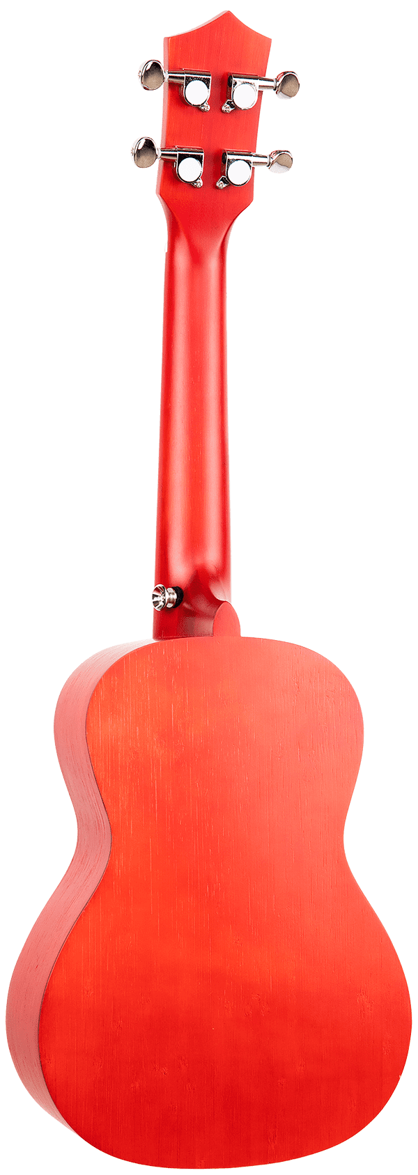 Eddy Finn Bamboo Beach Ukulele with Gig Bag, Transparent Red Bamboo