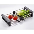 thumbnail image 1 of Escurridor de Fregadero TQP Acero Inoxidable Retráctil Canasta Expandible Para Verduras Frutas Platos, 1 of 5
