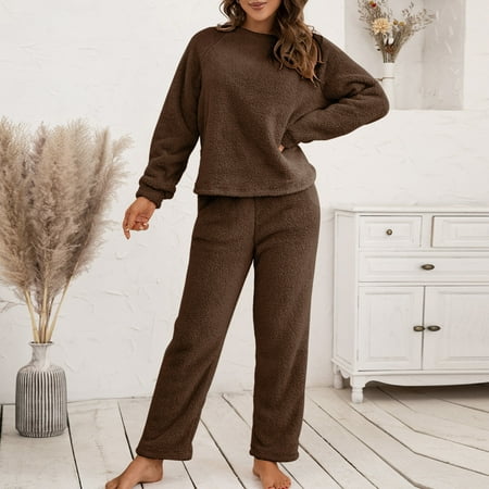 

Thermal clothes Women s Fashion Long Sleeve Casual Tie-dye Printed Stripe Suit Two-piece Home Pajamas Fragarn