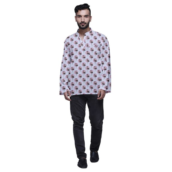 Atasi Cotton Ethnic Short Kurta For Boys Printed Party Wear Kurta For Men