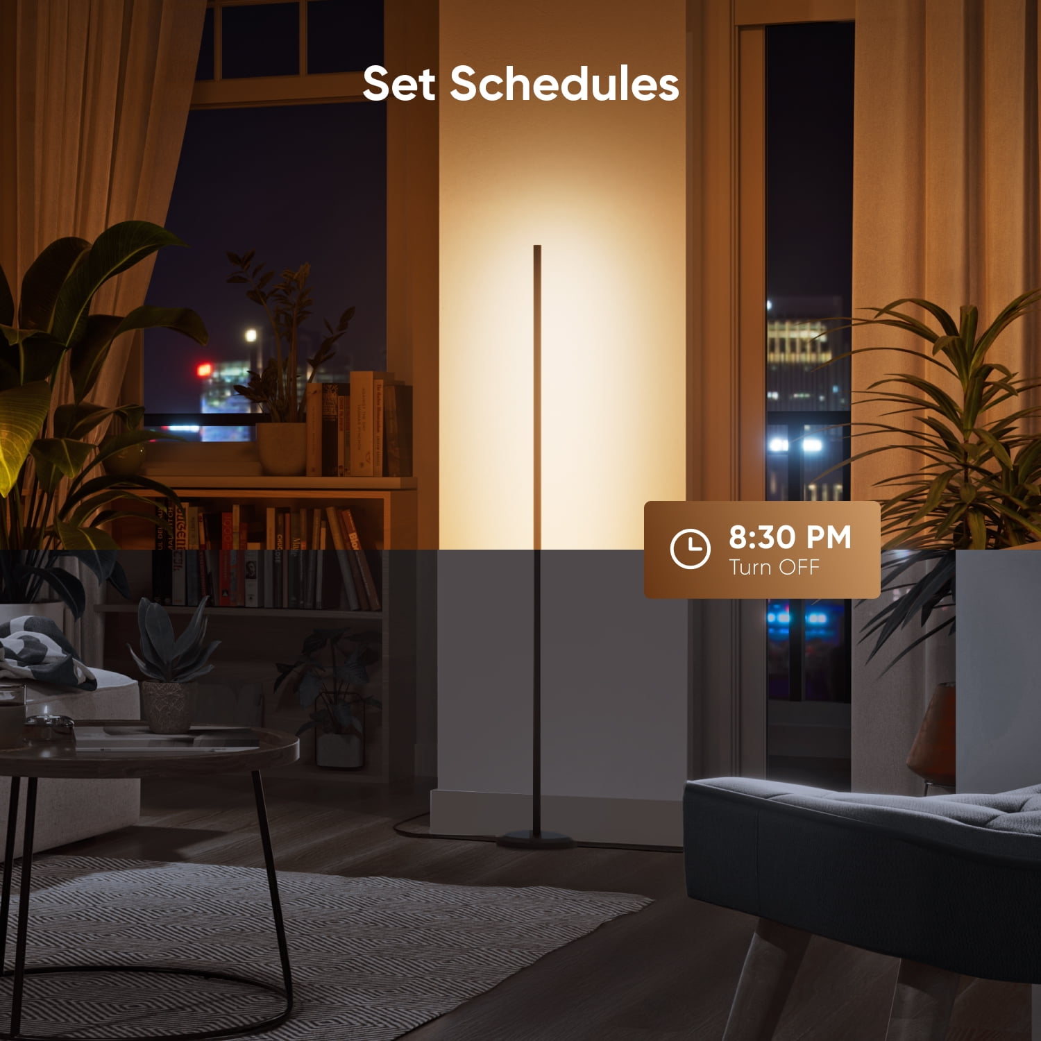 Nanoleaf Matter Smart Multicolor Floor Lamp LED Light for Indoor Use, Modern Style