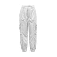 thumbnail image 5 of Ihhxva Women's High Waisted Wide Leg Cargo Pants Stretch Multi-Pockets Belted Summer Casual Work Daily Wear S-2XL, 5 of 7