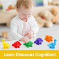 thumbnail image 3 of Gkdoms Letras Abc Que Coinciden con Dinosaurios Juguetes Alfabeto De Doble Cara Juguete De Aprendizaje Regalos para El Día del Niño para Niños: Letras Mayúsculas Minúsculas Juego De Clasificación Y Co, 3 of 5