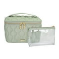 thumbnail image 5 of Conair Train Case Quilt 2pc Sage Green Cosmetic Bag, 5 of 7