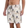 thumbnail image 2 of Sikiie Hippopotames Conduisant une Voiture Imprimé Shorts de Plage pour Hommes, Shorts à Séchage Rapide Haute Élasticité - avec Cordon et Poches Antidérapantes, Adaptés pour Plage, Sports, Vacances-3TG, 2 of 6