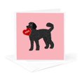 thumbnail image 1 of Tarjeta de felicitación 3dRose Goldendoodle negro para San Valentín 14 x 14 cm, 1 of 6