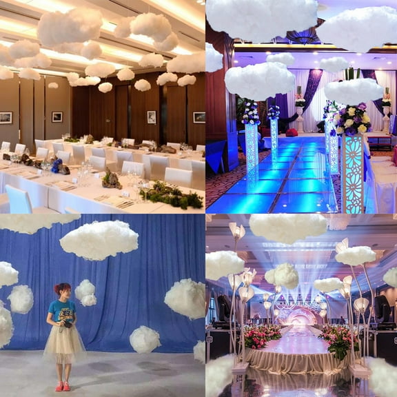 Meidiya Artificial Cloud Props Hanging Decorations Imitation 3D Cloud Room Cloud Shape Decoration for Stage Wedding Party Festival