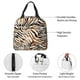 thumbnail image 4 of Easygdp Watercolor Zebra Bolsa Térmica Premium - Tela Oxford Impermeable, Gran Capacidad, Bolsillo Frontal, Unisex para Trabajo, Escuela, Actividades al Aire Libre y Picnics, 4 of 8