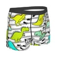 thumbnail image 3 of Fotbe Funny Dinosaurs on Stripes Men’s Total Support Pouch Boxer Briefs, X-Temp Cooling, Moisture-Wicking Underwear, Regular, Long-leg and Trunk-X-Large, 3 of 9