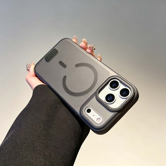 For iPhone 17 Phone Case,Compatible with Wireless Charging,Anti-fingerprint Matte Translucent Back,Shockproof Non-Slip Anti-fall Drop Protection,Thin Fit Rugged Phone Case,Black