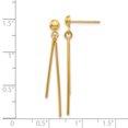 thumbnail image 2 of 14K Yellow Gold Polished Post Dangle Earrings, 2 of 2