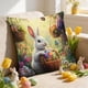thumbnail image 3 of Cubiertas de Almohada Al Aire Libre Conejos de Primavera Huevo de Pascua Floral Sofá Cubierta de Cojín Decorativo Funda de Almohada Decorativa de Vacaciones 45x45cm/17.72x17.72In Cubiertas de Almohada, 3 of 6