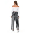 thumbnail image 3 of Anyou Women's Pajama Pants Comfy Stretch Plaid Pajama Wide Leg Lounge Pants Size S-XXL, 3 of 3