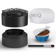 thumbnail image 1 of Nessus Vertuo - Juego de c&aacute;psulas reutilizables, 50 piezas [ALSeal EZ FIT] sellos de papel de aluminio para c&aacute;psulas Nespresso, Vertuolina, soporte y cepillo para polvo, se adapt, 1 of 6