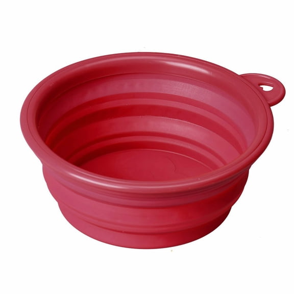 Collapsible Silicone Pet Feeding Bowl for Dogs and Cats - Travel-Friendly Design for Water and Food - Convenient and Portable Dish for