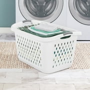 Sterilite Extra Large 2.7 Bushel Plastic Laundry Basket with 2 Carry Handles, White, Adult