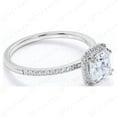 thumbnail image 3 of 1.00 TCW Cushion Cut Halo Engagement Ring 925 Sterling Silver, 3 of 4