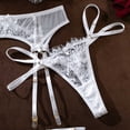 thumbnail image 4 of Womens Fashion 2026 Lingerie Set for Women Sexy - Corset And Panty Outfits 3 Piece Lace Push Up Underwire with Garter Lingerie, 4 of 6