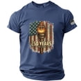thumbnail image 3 of Men's Anniversary USA Shirt 1776 - 2026 Patriotic American Flag Freedom Shirts We The People 250 T-Shirt Summer Casual Tops,Navy,XL, 3 of 4