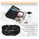 thumbnail image 4 of SDYSM Bolsas de Mujer PU Bolsa de Mano Impermeable Bolsos Dama Tote Bag Bolsa Crossbody Hombro con cierres Bolso Bandolera Casual Trabajo Citas Negro, 4 of 4
