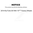 thumbnail image 2 of Transit Auto Front Rear Hub Bearing Assembly Coated Disc Brake Rotor and Semi-Metallic Pads Kit (10Pc) for Car 2014 Kia Forte SX with 15" Factory Wheels - Left Right Side (Driver Passenger) KBB-107856, 2 of 2