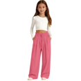 thumbnail image 2 of Generic Girls Sweatpants Baggy Barrel Pants Teen Wide Leg Open Bottom Casual Drawstring Soft Sweat Pant Straight Leg Joggers Pockets, 2 of 9