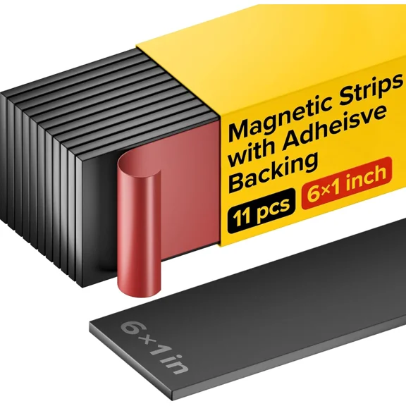 Fyna -Magnet Strips With Adhesive Backing - Flat Thin Magnetic Tape For Crafts - Tool