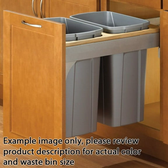 Soft-Close, Top-Mount - Double 35 Qt 17-1/2" High, 17-1/2" Wide, 23-3/16" Deep, White Lids Sold Separately