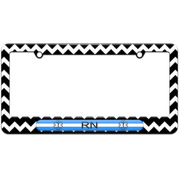 Thin White Line, Nurse RN Star of Life License Plate Tag Frame, Multiple Colors