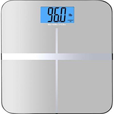 Ann Scale - BalanceFrom Digital Body Weight Bathroom Scale with Step-On Technology and Backlight Display, 400 Pounds, Silver