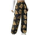 thumbnail image 3 of DDAPJ pyju Womens Fuzzy Fleece Pants Cute Teddy Bear Warm Pajama Pants Athletic Jogger Teen Girls Comfy Soft Plush Loungewear Black XXL, 3 of 10