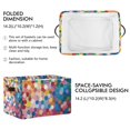 thumbnail image 2 of Yayeee Canvas Storage Basket with Handles for Shelves Fabric Bins Closet Organizer, Light Colorful Circles, 2 of 8
