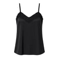 thumbnail image 4 of Workout Tank Tops Woman Women's Summer Lace Camisole Sleeveless Casual Blouse Cami Tops for Women Black XL, 4 of 5
