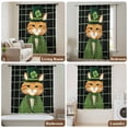 thumbnail image 6 of St. Patrick's Day Sheer Curtains 45" Long, Green Kitten Cats Lucky Shamrock Black Plaid Light Filering Curtains, Breathable Simi Curtain Privacy Drapes for Kitchen Bathroom Small Window Treatment, 6 of 9