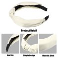 thumbnail image 4 of Unique Bargains Silk Knotted Headband Hairband for Women White 1.2 Inch Wide 1 Pcs, 4 of 7