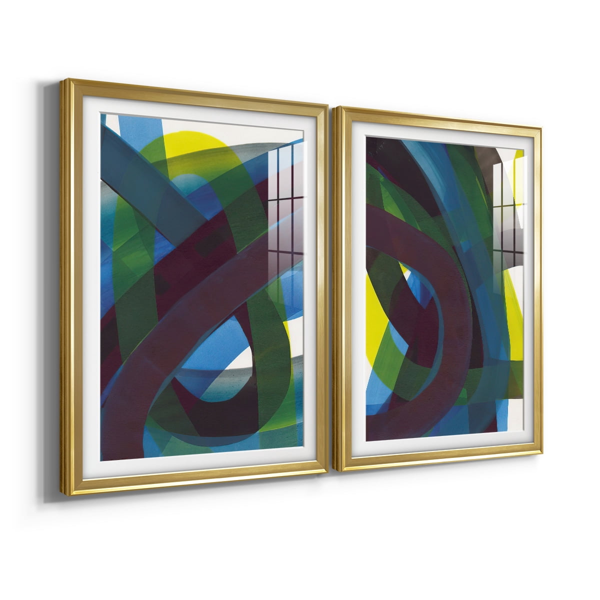 Wexford Home Cool Network I Premium Framed Print, 18.5" x 24.5" - Ready to Hang, Gold (Set of 2)