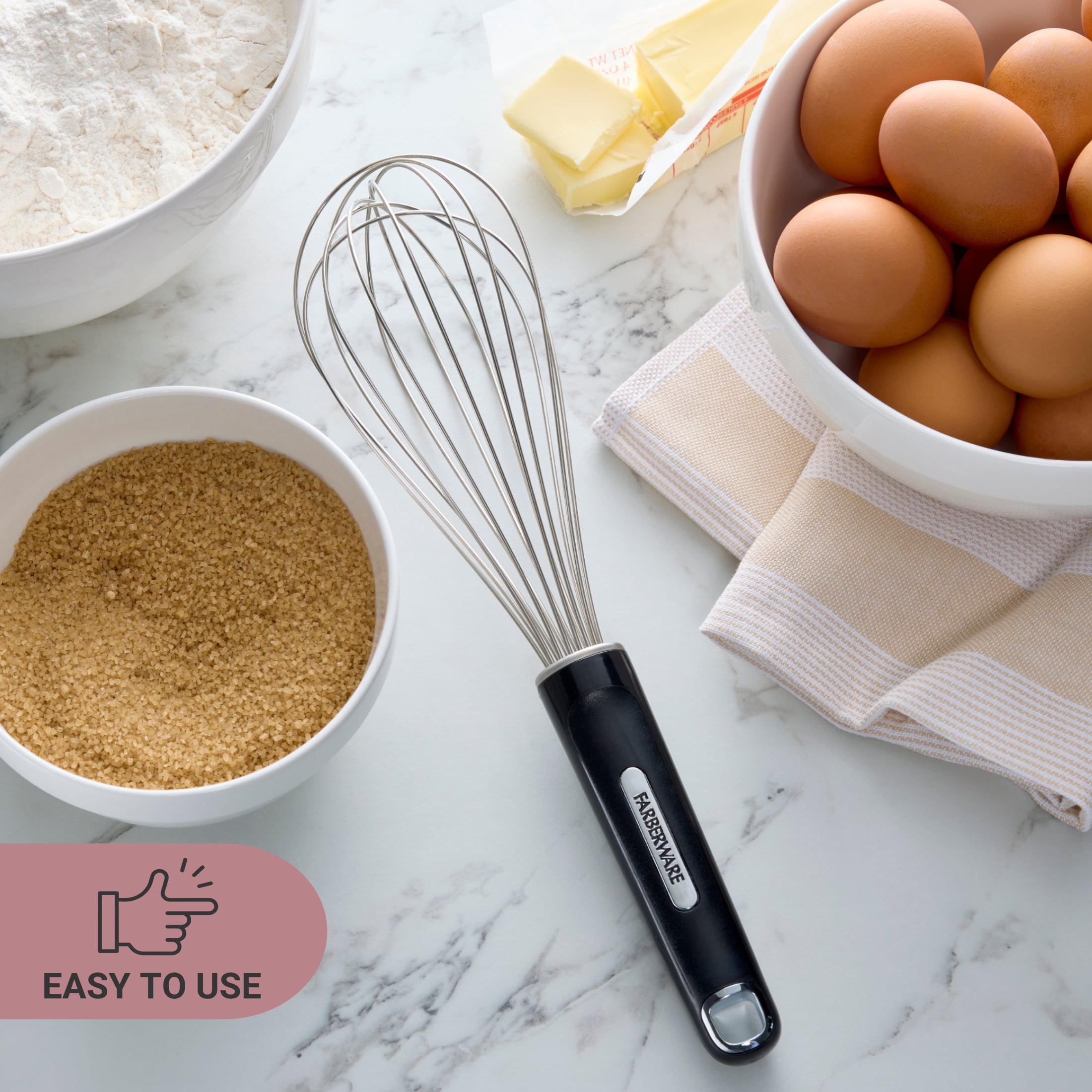 Farberware Professional Stainless Steel Whisk Black