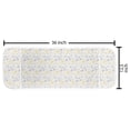 thumbnail image 2 of Grey and Yellow Microwave Oven Cover, Grunge Sketchy Romantic Roses Leaves Cotton Flowers with Dots Image, Water Resistant Organizer with Pockets Kitchen, 36" x 12", Yellow Grey White, by Ambesonne, 2 of 4