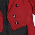 thumbnail image 5 of Zpzdpjkx Mens Color-Blocked Tailcoat Trendy Lapel Long Stage Show Long Sleeve Outerwear for Magician Performance Party Formal Coat, 5 of 7