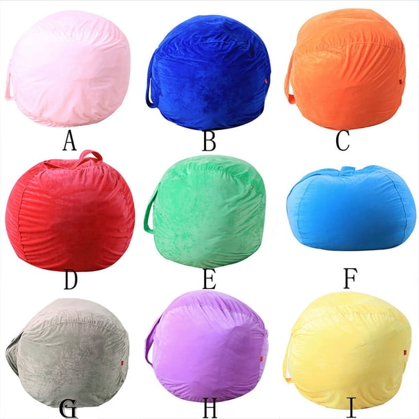 Xihbxyly Bolsa para Guardar Juguetes de Peluche, Diseño de Bolsa Suave, Cojín Ergonómico para Sentarse, Gran Capacidad, Organizador de Juguetes Versátil, Asiento Cómodo para Relajarse, Multicolor, Ta