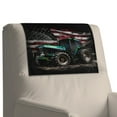 thumbnail image 4 of SCRAWLGOD American Flag Tractor Black Headrest Cover for Recliner Chair 2 Piece Recliner Headrest Protector Recliner Sofa Cover Couch Head Covers Sofa Head Protector 17x27 in, 4 of 7