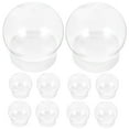 Shengjike 10Pcs DIY Snow Globe Water Globe Christmas Clear Plastic Snow