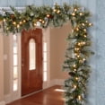 thumbnail image 3 of National Tree Company Pre-Lit Artificial Christmas Garland, Green, Golden Bristle, Pines Cones, Gold Glitter, 100 Clear Lights, 9 Feet, 3 of 3