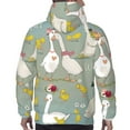 thumbnail image 6 of Bingfone Cute Farm Birds Men'S Drawstring Hoodie Long Sleeve Pocket Sweatshirts-3x-Large, 6 of 9