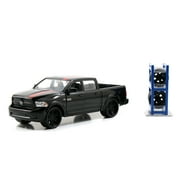 2014 Dodge Ram 1500 Pickup Truck Matt Black "Just Trucks" with Extra Wheels 1/24 by Jada 97228